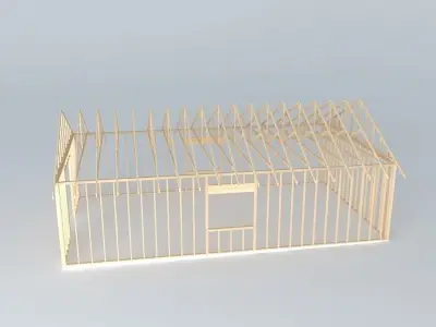 Framed House Free 3D model