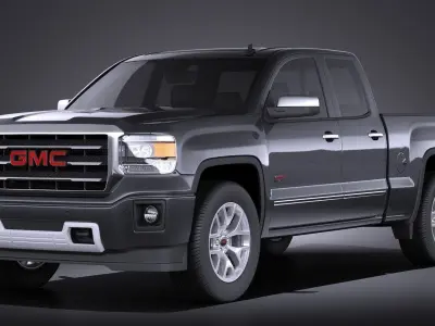 GMC Sierra crew cab 2014 VRAY 3D model