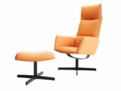 DS 344 Armchair and Footstool 3D model