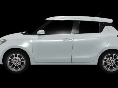 Animated White Swift  Low-poly 3D model