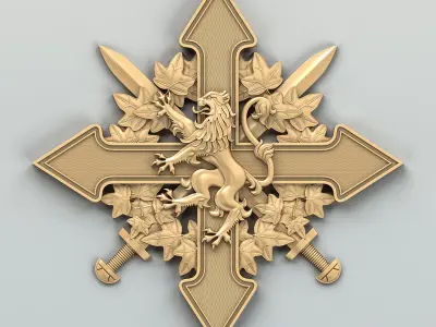 Coat of arms decorative 010 3D model