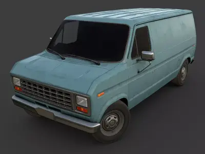 Old Van Low-poly 3D model