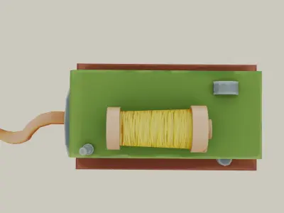 3D Stylized Sewing Machine Free low-poly 3D model