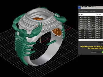 ring woman men  3D print model buy