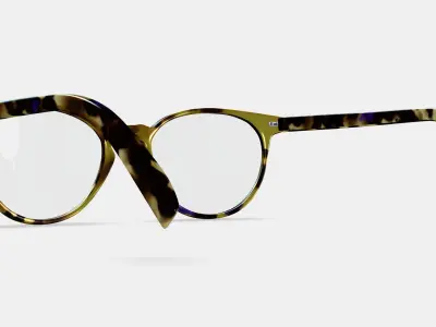 Blakeley Eyeglasses in Violet Magnolia 3D model