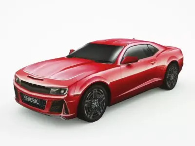 Generic Muscle-car v4 Low-poly 3D model