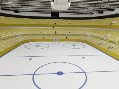 Ice Hockey Stadium Low-poly 3D model