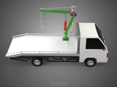 REMOTE ELECTRIC WINCH HOIST SWIVEL CRANE HOOK JIB TRUCK PICKUP 3D model