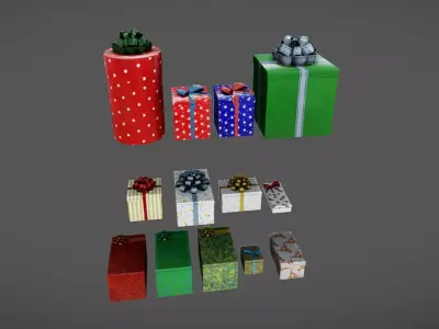 Presents - Gift Boxes Low-poly 3D model