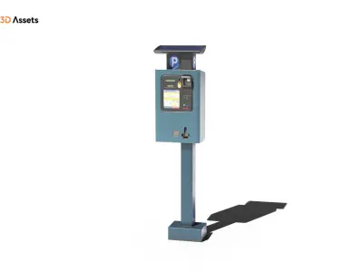 Parking Meter Low-poly 3D model
