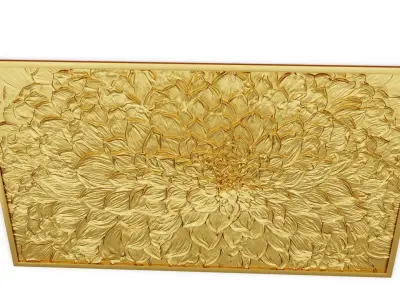 modern panel wall decor set relief stl mural CNC 172 3D model
