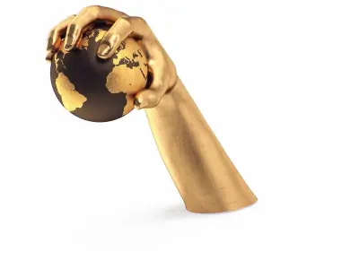 Hand holding globe collection 3D model