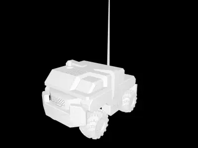 Drone Truck Low-poly 3D model