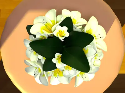 White Flowers  3D model