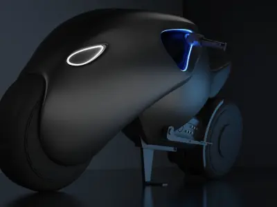 SciFi Moto 3D model