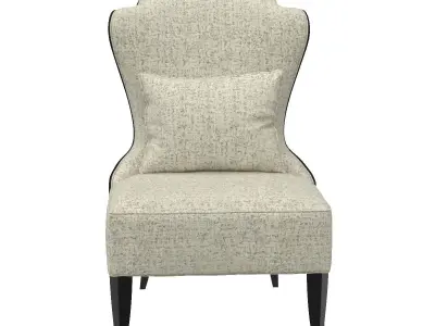 Hooker Furniture Living Room Sanctuary Belle Fleur Slipper Chair 3D model