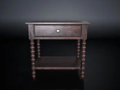 Vintage Nightstand - High-Quality PBR Low-poly 3D model