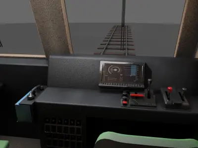 Diesel locomotive CC 207 Low-poly 3D model