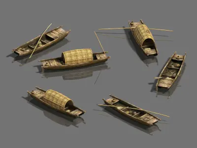 Game Medium City - Boat 3D model