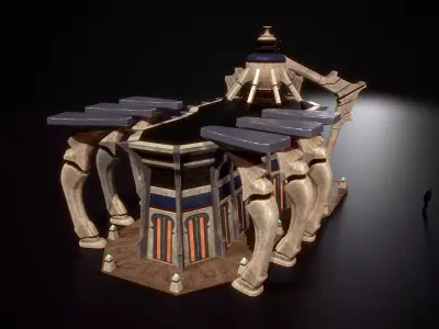 Building 4b Low-poly 3D model