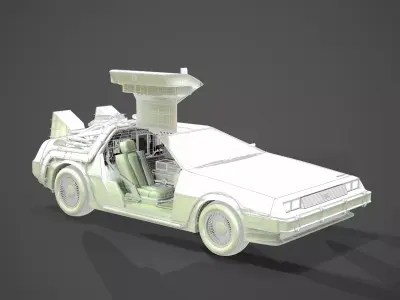 DeLorean Back To The Future ep1 3D model