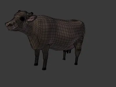Cow cartoon 3D model