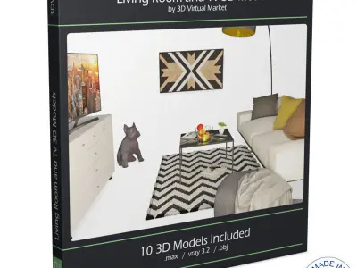 Living Room TV 3D model