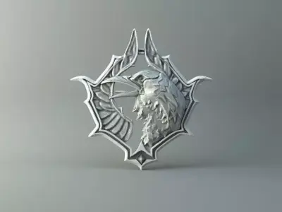 Crow pendant Free 3D print model
