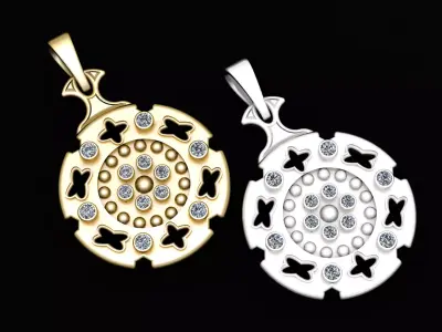 shield pendant luxury 3D print model