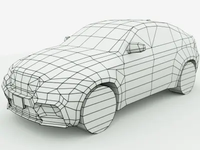 Generic SUV v3 Low-poly 3D model