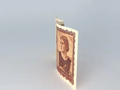 German 20 Reichsmark bill Free 3D model