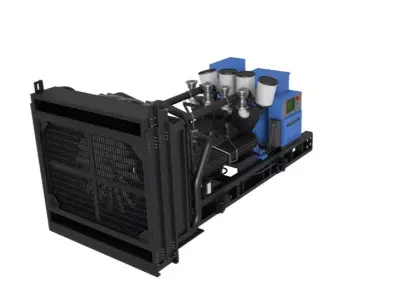 Industrial Diesel Generator 3D model