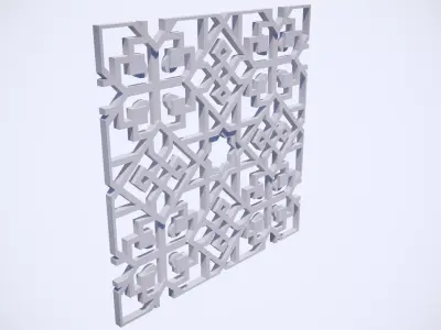 Arabic Geometric Ornament for decoration 3D model