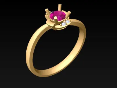 Diamond Ring - Womens Rings - N719821 3D print model