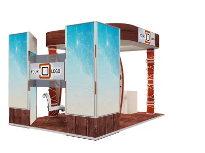 Booth Exhibition Stand a596g 3D model
