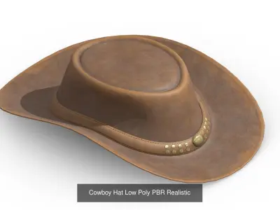 10 Hats and Helmets Low Poly PBR Realistic Collection 3D Model Pack