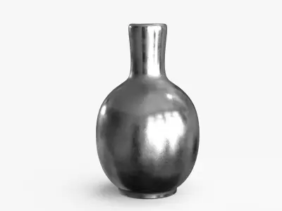 Metal Vase Low-poly 3D model