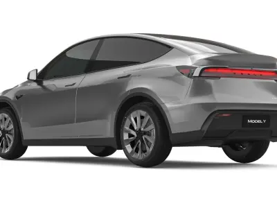 2025 Tesla New Model Y With Two Style Rims 3D model