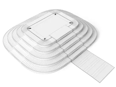 Stone Throne Stairs 3D model