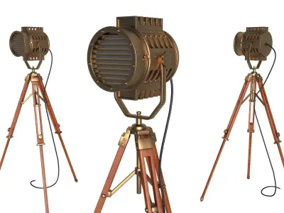 Antiqued Spot Light Floor Lamp  3D model