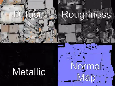 Modern Glass Building model pack Low-poly 3D model