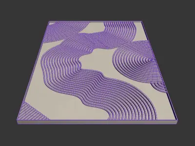 Large carved wall hanging 02 3D model