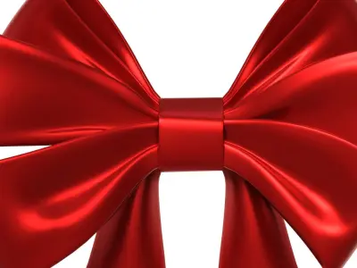 Christmas Bow Ribbon 72 Low-poly 3D model
