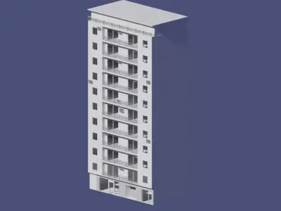 Buenos  Aires Style Building 3 3D model