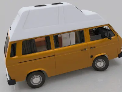 VOLKSWAGEN T3 T25 TRANSPORTER CAMPING WESTFALIA JOKER - 1980 3D model