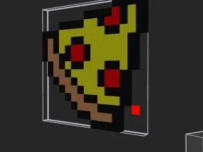 Pizza pixel art Free 3D model