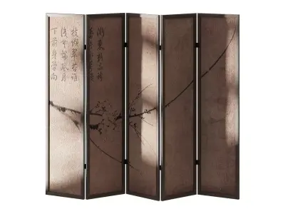 Chinese style screen 3D model