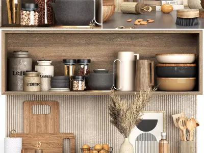 kitchen accessories Set 002 Free 3D model