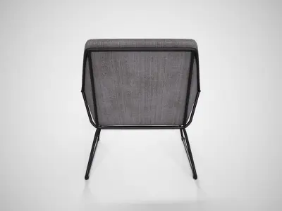 Denice Arm Chair dark grey Low-poly 3D model