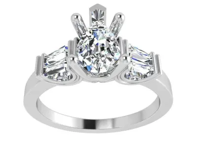 3 Stone Ring 4162 3D print model